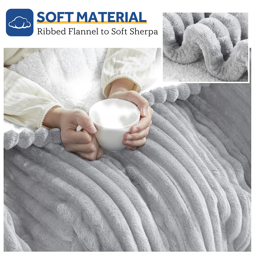 Heated Electric Throw Blanket, 50"x60", 6 Heat Levels, Auto-Off Timer, Machine Washable - Image 7