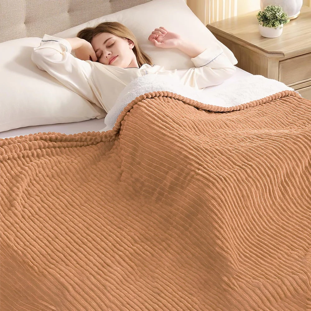 kibhous Electric Blanket Full Size, Brushed Flannel+Shu velveteen, 10 Heating Levels and 1-8 Hour Automatic Shutdown, Machine Washable, Brown,72 "x 84" - Image 6