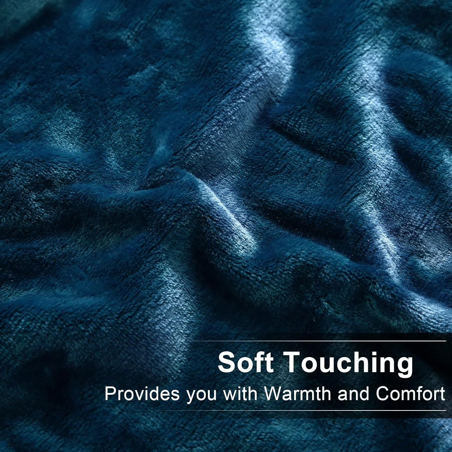 Throw Blanket for Couch - Thick and Warm Blanket for Winter, Soft and Fuzzy Throw Blanket for Sofa, Fall Throw Blanket, 63" × 51" Letter Printed Blanket, Blue - Image 7